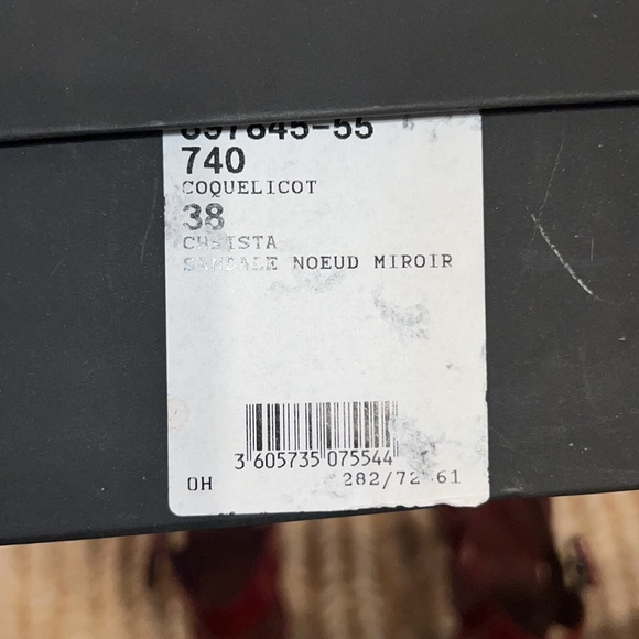 Sonia Rykiel red parent leather platform heels sandals 38 - Picture 11 of 11